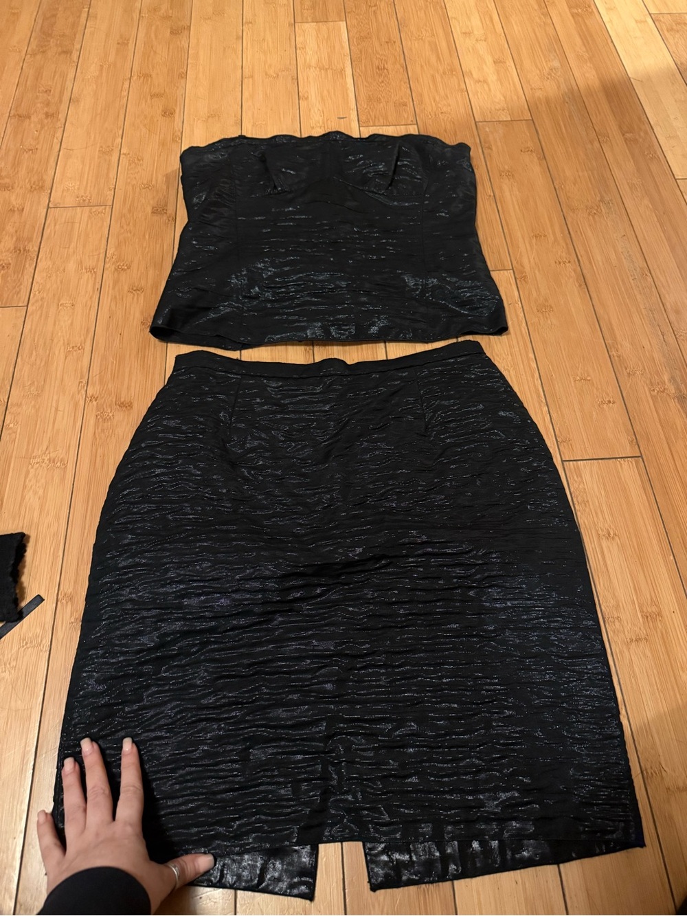 D&G Set Black Textured NWT! top 13 skirt 8
